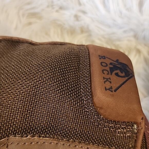 ROCKY OIL RESISTANT MADE IN GOOD OLDâUSAâLEATHERâ CANVASâWOMANS 8 - Picture 16 of 16